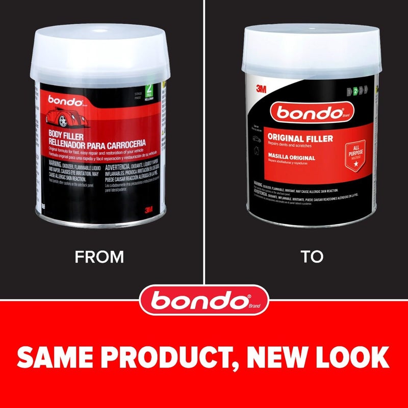 Bondo Original Filler 7 lb with Hardener 2.75 oz, Repairs Dents, Dings, Holes, and Scratches, Multi-Surface Use on Wood, Aluminum, Concrete, and Fiberglass (OR-GAL-ES) - Image 2